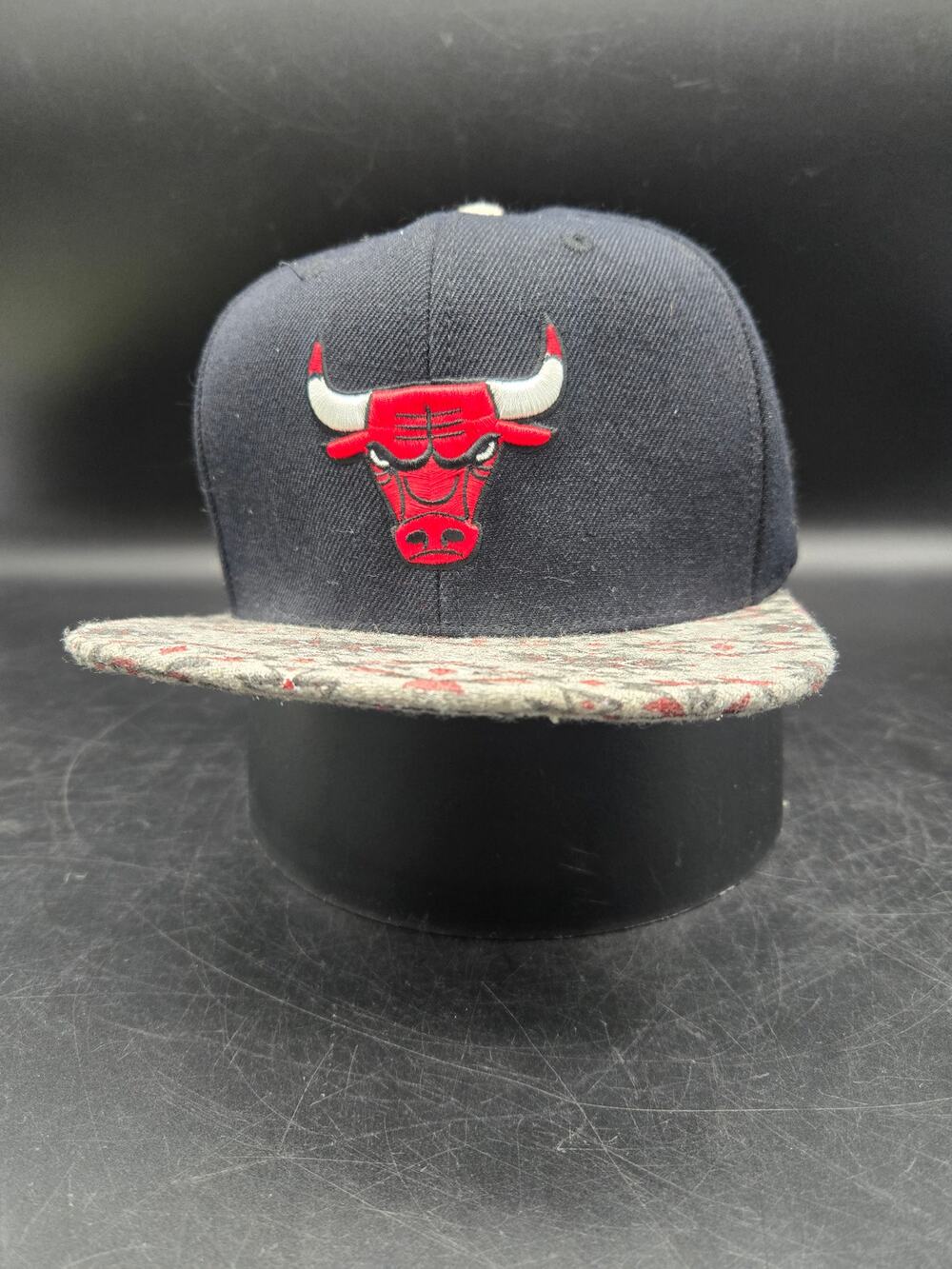 Chicago Bulls Strapback Hat American Needle Black Aztec Brim NBA Basketball Cap
